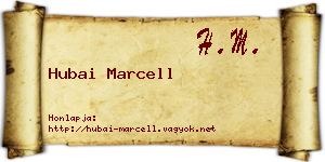 Hubai Marcell névjegykártya